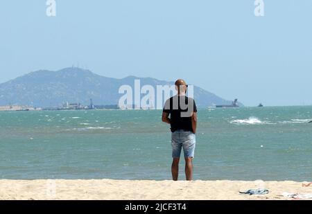 Upper Cheung Sha Beach, île Lantau, Hong Kong. Banque D'Images