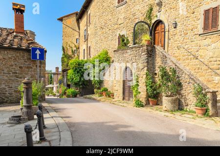 Volpaia, près de Radda in Chianti, Chianti, province de Sienne, Toscane, Italie Banque D'Images