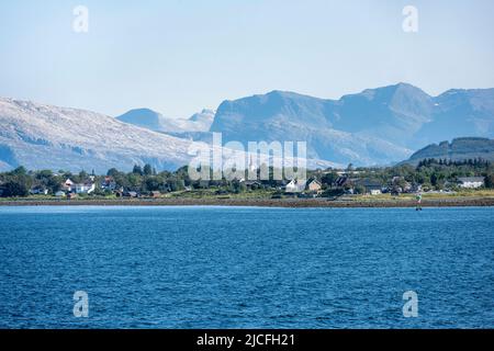 Norvège, Nordland, vue de Nesna. Banque D'Images