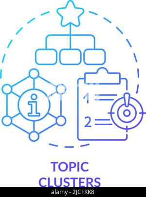 Icône de concept de dégradé bleu des groupes de rubriques Illustration de Vecteur