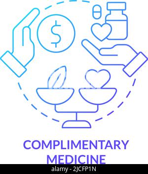 Icône de concept de gradient bleu de médecine gratuit Illustration de Vecteur