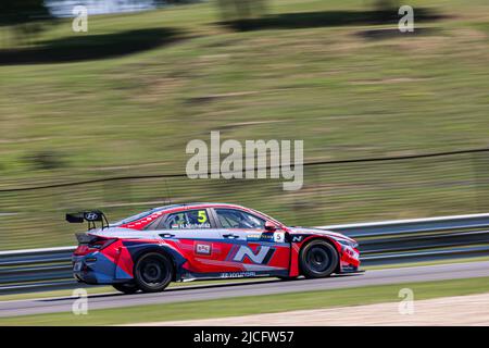 05 MICHELISZ Norbert (HUN), BRC Hyundai N Squadra Corse, Hyundai Elantra N TCR, action pendant la course de Hongrie 2022, 3rd de la FIA World Touring car Cup 2022, sur le Hungaroring de 10 juin à 12 à Budapest, Hongrie - photo: Clément Luck/DPPI/LiveMedia Banque D'Images