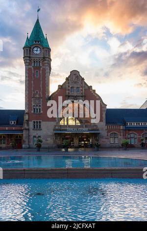 France, Alsace, Colmar, vieille ville, station art nouveau Banque D'Images