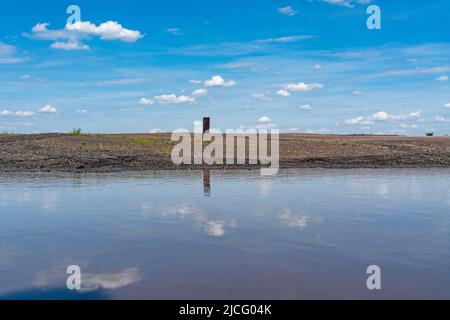 Schurenbach Halde, site d'intérêt de la région de la Ruhr par l'artiste Richard Serra, Essen, NRW, Allemagne, NRW, Allemagne, Banque D'Images