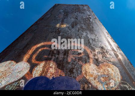 Schurenbach Halde, site d'intérêt de la région de la Ruhr par l'artiste Richard Serra, Essen, NRW, Allemagne, NRW, Allemagne, Banque D'Images