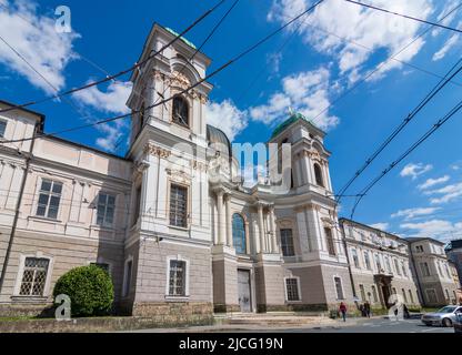 Salzbourg, place Makartplatz, église Dreifaltigkeitskirche (église de la Sainte Trinité) à Flachgau, Salzbourg, Autriche Banque D'Images