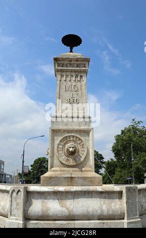 Fontaine de Terazije datant de 1860 à Belgrade, à côté du célèbre hôtel de Moscou Banque D'Images