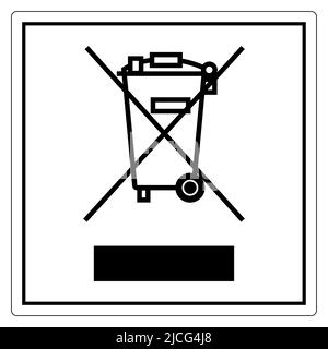 Symbole aucun déchet isoler sur fond blanc, illustration vectorielle EPS.10 Illustration de Vecteur