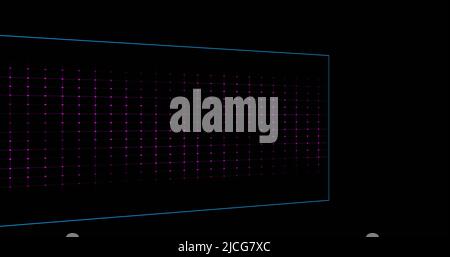 Image de l'électrocardiographe sur fond noir Banque D'Images