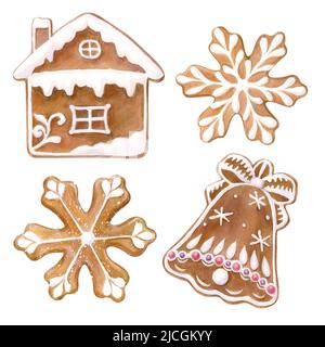 Pain d'épice de Noël, décoration pour la nouvelle année Banque D'Images