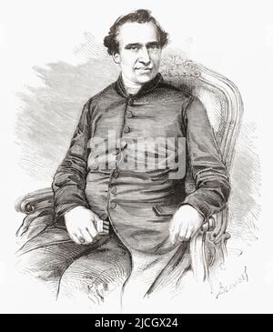 Giacomo Antonelli, 1806 – 1876. Diacre cardinal italien. De l'Univers illustrae, publié Paris, 1859 Banque D'Images