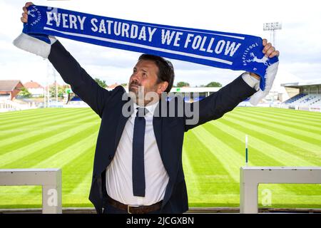 HARTLEPOOL, ROYAUME-UNI. 13th JUIN Paul Hartley est dévoilé comme nouveau directeur de Hartlepool United à Victoria Park, Hartlepool, le lundi 13th juin 2022. (Credit: Mark Fletcher | MI News) Credit: MI News & Sport /Alay Live News Banque D'Images