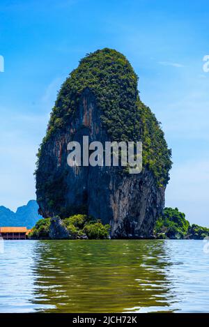 Village de Koh Panyee, Ko Panyi, Mueang Phang-nga, Ao Phang-nga NAT Banque D'Images