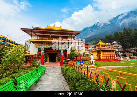 Monastère bouddhiste et temple dans la ville de Manali, Etat de l'Himachal Pradesh en Inde Banque D'Images