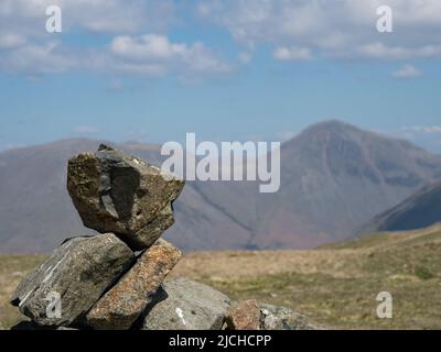 Vue sur le sommet depuis la tête de l'illgill Banque D'Images
