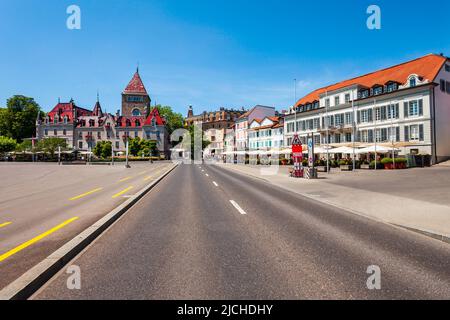 Chateau d'Ouchy ou château d'Ouchy est un ancien château médiéval en ville de Lausanne en Suisse Banque D'Images