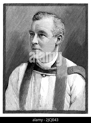 Vintage 1895 gravure de James Fleming, ecclésiastique de l'Église d'Angleterre. Banque D'Images