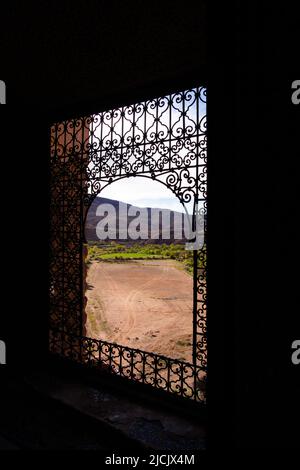 TELOUET, MAROC - 22 NOVEMBRE 2018 travaux de rénovation terminés sur le palais Banque D'Images