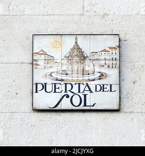 Place Puerta del sol à Madrid en Espagne Banque D'Images
