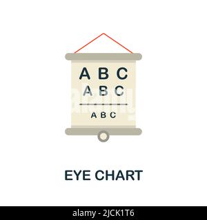Icône de diagramme oculaire. Panneau d'élément coloré de la collection de l'hôpital. Icône de graphique à œil plat pour la conception Web, les infographies et bien plus encore. Illustration de Vecteur