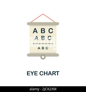 Icône de diagramme oculaire. Panneau d'élément coloré de la collection de l'hôpital. Icône de graphique à œil plat pour la conception Web, les infographies et bien plus encore. Illustration de Vecteur