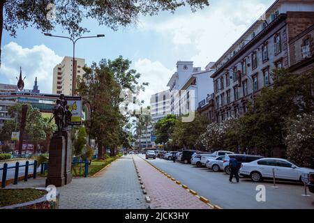 Nairobi Capital City County Streets Cityscapes Skyline gratte-ciel bâtiments modernes paysages Architecture structures monuments Tours Voyage à l'extérieur Banque D'Images