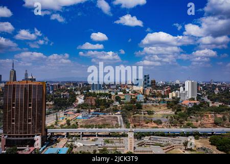 Nairobi Capital City County Streets Cityscapes Skyline gratte-ciel bâtiments modernes paysages Architecture structures monuments Tours Voyage à l'extérieur Banque D'Images