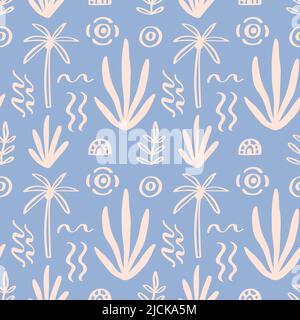Motif vectoriel sans couture Palm Tree Illustration de Vecteur