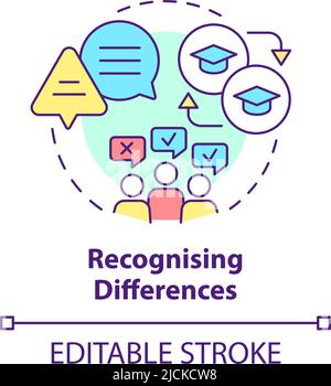 Reconnaître les différences concept Illustration de Vecteur