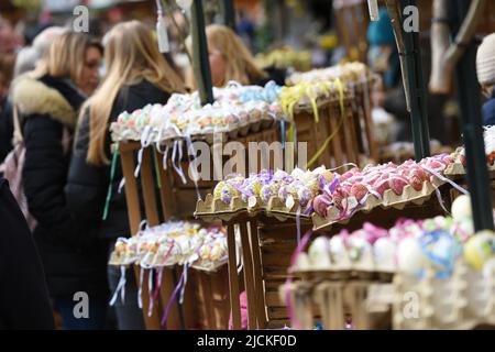 Ostermarkt auf der Freyung à Vienne - marché de Pâques sur le Freyung à Vienne Banque D'Images