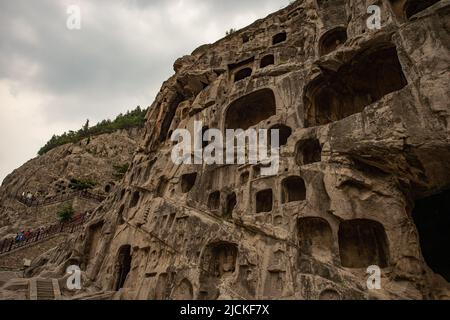 Grottes de Luoyang longmen Banque D'Images