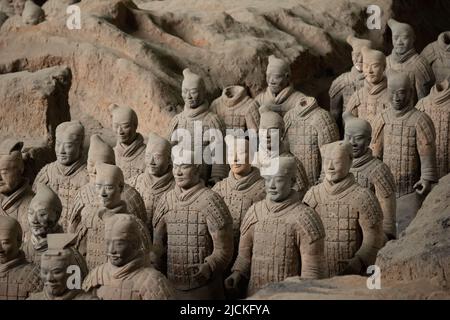 Xi'an qin shihuang guerriers en terre cuite dans la province de shaanxi, en Chine Banque D'Images