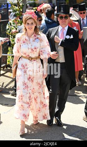 Ascot, Royaume-Uni. 14th juin 2022. 14 juin 2022. Ascot, Royaume-Uni. La princesse Beatrice et son mari Edoardo Mapelli Mozzi au Royal Ascot 2022. Crédit : Doug Peters/Alamy Live News Banque D'Images