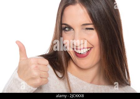 Affiche « bonne femme » - photo de stock Banque D'Images