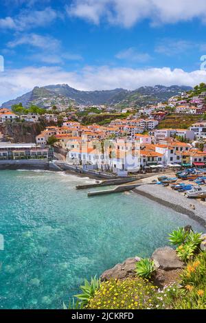 Village de pêcheurs Camara de Lobos, l'île de Madère, Portugal Banque D'Images