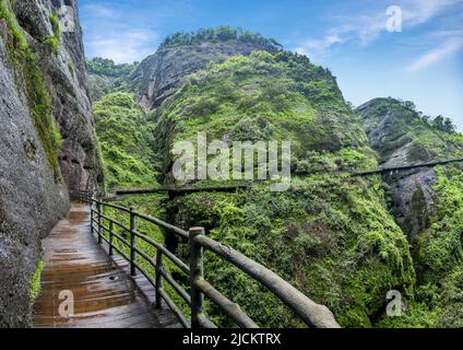 Ville de Yingtan, province de jiangxi, route de la planche du dragon Banque D'Images