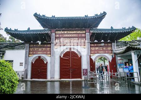 Zhejiang ningbo xikou fenghua district Chiang ancestral hall porte Banque D'Images