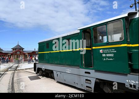 Locomotive du musée chemin de fer chemin de fer de la Baie de somme à Saint-Valery-sur-somme, Picardie, France Banque D'Images