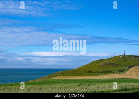 Paysage à la falaise gris-nez sur la Côte d'Opale (Côte d'Opale), France Banque D'Images
