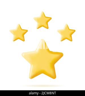 3D jaune brillant isolé Illustration de Vecteur