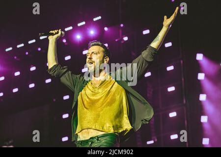 13/06/2022 - la chanteuse italienne CESARE CREMONINI joue en direct au stade San Siro de Milan, en Italie Banque D'Images