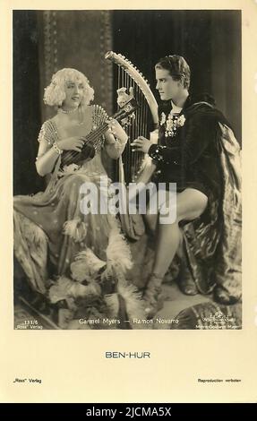 Portrait de Carmel Myers et Ramon Novarro à Ben-Hur (1925) - époque silencieuse d'Hollywood Banque D'Images