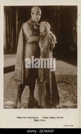 Portrait de Ramon Novarro et May McAvoy à Ben-Hur (1925) - époque silencieuse d'Hollywood Banque D'Images