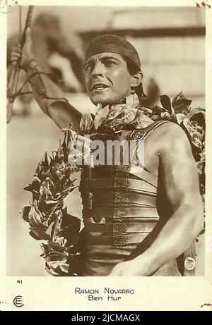 Portrait de Ramon Novarro dans Ben-Hur - époque silencieuse d'Hollywood Banque D'Images