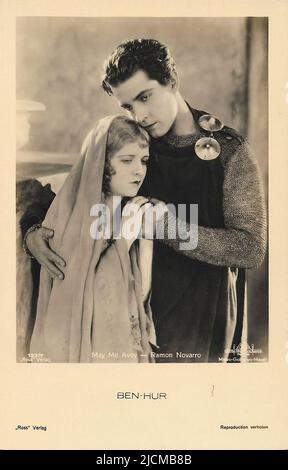 Portrait de Ramon Novarro et May McAvoy à Ben-Hur (1925) - époque silencieuse d'Hollywood Banque D'Images