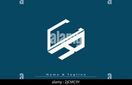 Lettres de l'alphabet initiales Monogram logo CR , RC Illustration de Vecteur