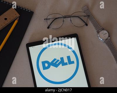 Allemagne. 14th juin 2022. Sur cette photo, le logo Dell s'affiche sur une tablette. (Photo par Igor Golovniov/SOPA Images/Sipa USA) crédit: SIPA USA/Alay Live News Banque D'Images