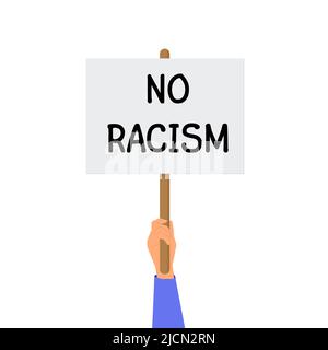 icône arrêter le racisme. Affiche de motivation contre le racisme et la discrimination. Illustration vectorielle EPS 10 Illustration de Vecteur