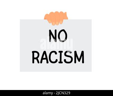 icône arrêter le racisme. Affiche de motivation contre le racisme et la discrimination. Illustration vectorielle EPS 10 Illustration de Vecteur