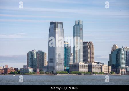 Goldman Sachs Tower et 99 Hudson Condos avec d'autres immeubles de haute hauteur dans Jersey City Waterfront, dans le New Jersey, aux États-Unis d'Amérique Banque D'Images